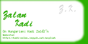 zalan kadi business card